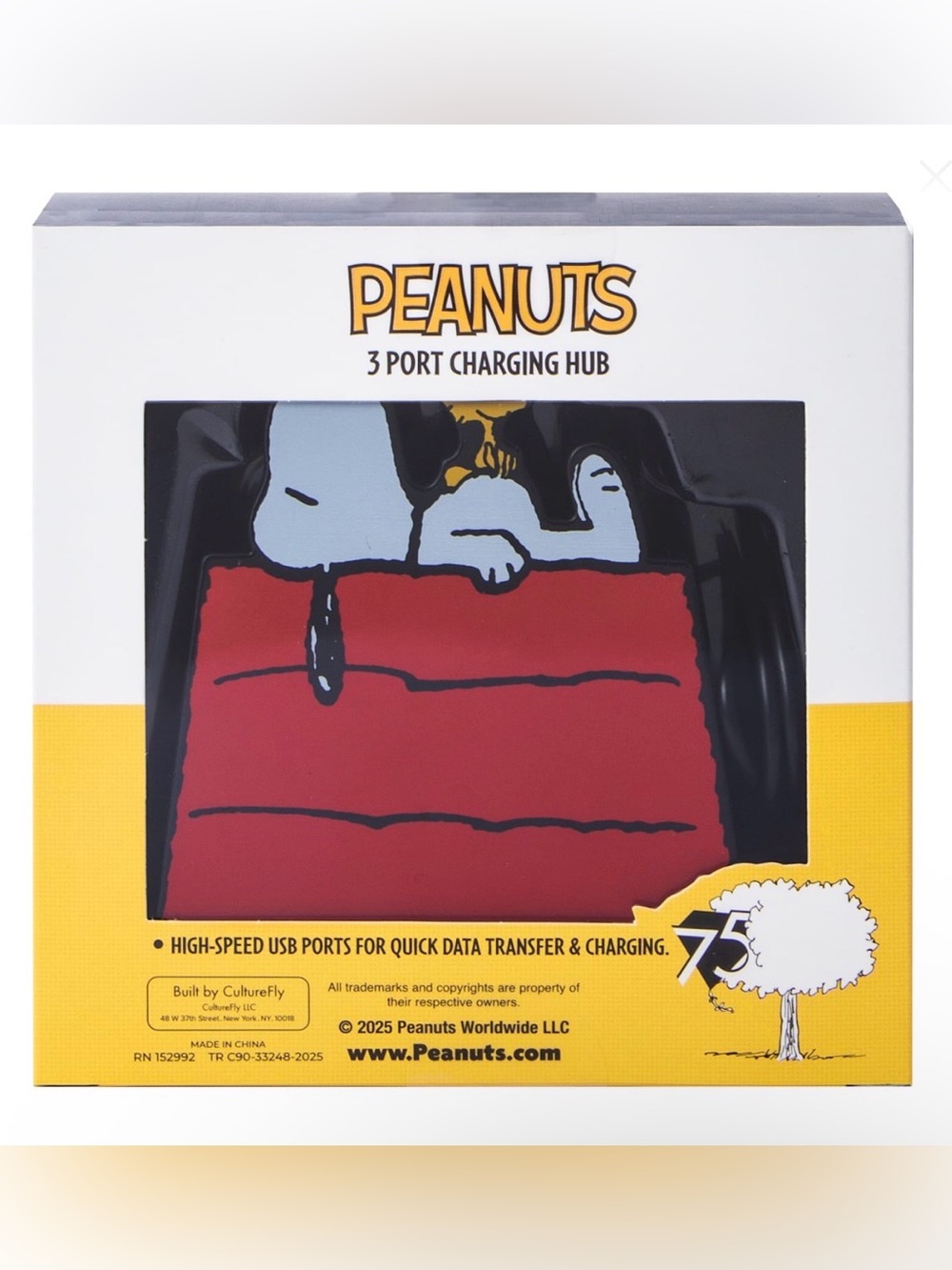 Peanuts® 3 Port Charging Hub - NIB